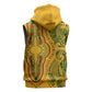 Dashiki and Polynesian Pattern Sleeveless Hoodie Afro Pacific Culture Gold Version - African Pride