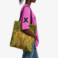 Dashiki and Polynesian Pattern Tote Bag Afro Pacific Culture Gold Version