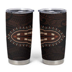 Dashiki and Polynesian Pattern Tumbler Cup Afro Pacific Culture Gold Version