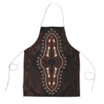 Dashiki and Polynesian Pattern Apron Afro Pacific Culture Red Version