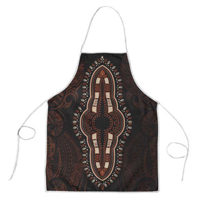 Dashiki and Polynesian Pattern Apron Afro Pacific Culture Red Version