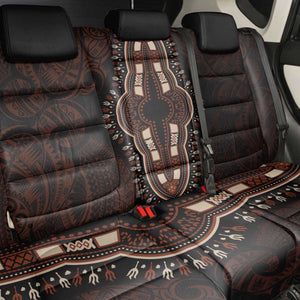 Dashiki and Polynesian Pattern Back Car Seat Cover Afro Pacific Culture Red Version