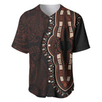 Dashiki and Polynesian Pattern Baseball Jersey Afro Pacific Culture Red Version