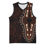 Dashiki and Polynesian Pattern Basketball Jersey Afro Pacific Culture Red Version LT9