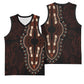 Dashiki and Polynesian Pattern Basketball Jersey Afro Pacific Culture Red Version LT9