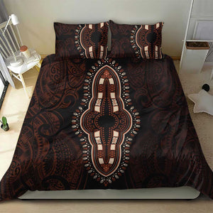 Dashiki and Polynesian Pattern Bedding Set Afro Pacific Culture Red Version