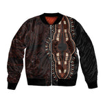 Dashiki and Polynesian Pattern Bomber Jacket Afro Pacific Culture Red Version