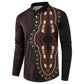 Dashiki and Polynesian Pattern Button Sweatshirt Afro Pacific Culture Red Version