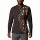 Dashiki and Polynesian Pattern Button Sweatshirt Afro Pacific Culture Red Version