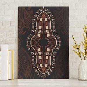 Dashiki and Polynesian Pattern Canvas Wall Art Afro Pacific Culture Red Version