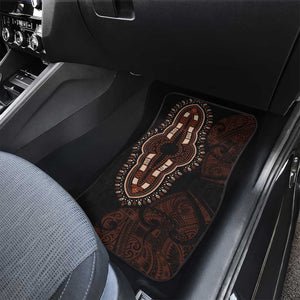 Dashiki and Polynesian Pattern Car Mats Afro Pacific Culture Red Version