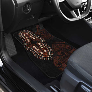 Dashiki and Polynesian Pattern Car Mats Afro Pacific Culture Red Version