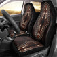 Dashiki and Polynesian Pattern Car Seat Cover Afro Pacific Culture Red Version