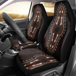 Dashiki and Polynesian Pattern Car Seat Cover Afro Pacific Culture Red Version