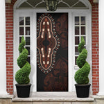 Dashiki and Polynesian Pattern Door Cover Afro Pacific Culture Red Version