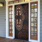 Dashiki and Polynesian Pattern Door Cover Afro Pacific Culture Red Version