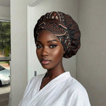 Dashiki and Polynesian Pattern Easy Headwrap Africa Pacific Culture Red Version