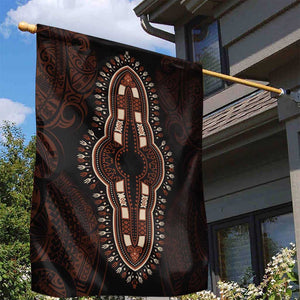 Dashiki and Polynesian Pattern Garden Flag Afro Pacific Culture Red Version