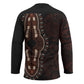 Dashiki and Polynesian Pattern Hockey Jersey Afro Pacific Culture Red Version