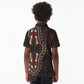 Dashiki and Polynesian Pattern Kid Polo Shirt Afro Pacific Culture Red Version