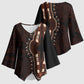 Dashiki and Polynesian Pattern Kimono Sleeve Blouse Afro Pacific Culture Red Version