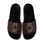 Dashiki and Polynesian Pattern Slide Sandals Afro Pacific Culture Red Version