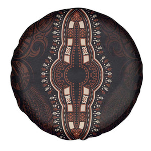 Dashiki and Polynesian Pattern Spare Tire Cover Afro Pacific Culture Red Version