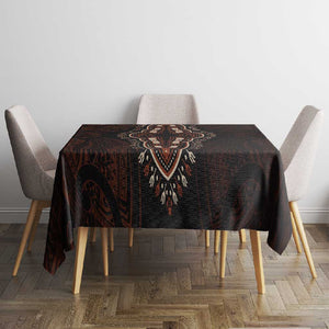 Dashiki and Polynesian Pattern Tablecloth Afro Pacific Culture Red Version