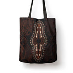Dashiki and Polynesian Pattern Tote Bag Afro Pacific Culture Red Version