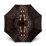 Dashiki and Polynesian Pattern Umbrella Afro Pacific Culture Red Version