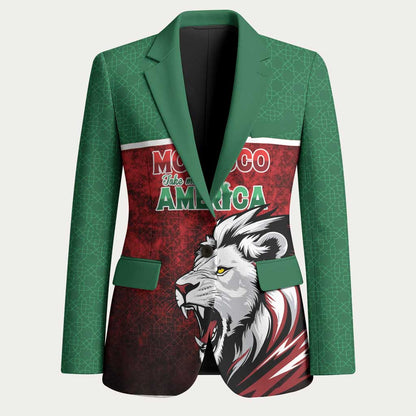 Custom Morocco Football Dream 2026 Blazer Atlas Lions Journey To America