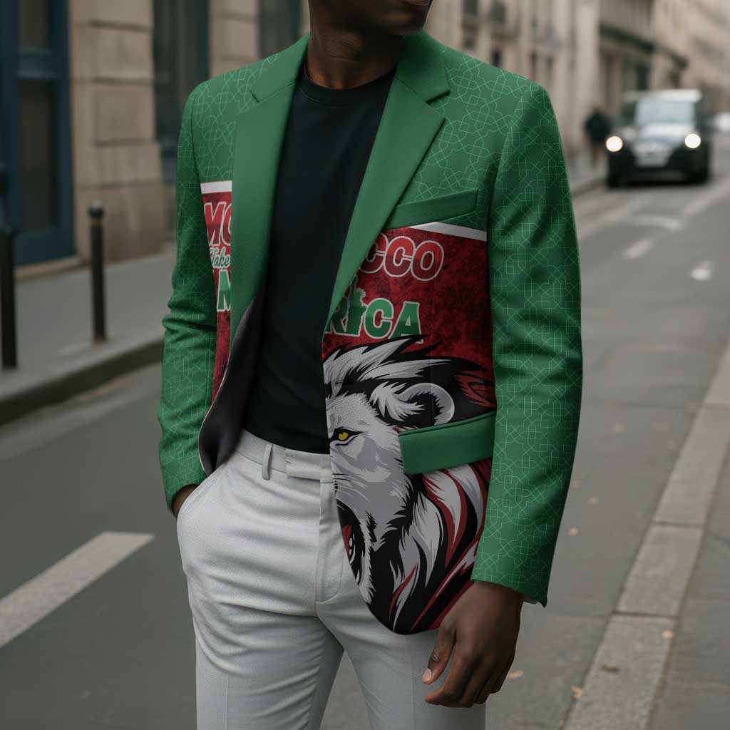 Custom Morocco Football Dream 2026 Blazer Atlas Lions Journey To America