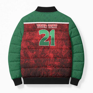 Custom Morocco Football Dream 2026 Bomber Puffer Jacket Atlas Lions Journey To America