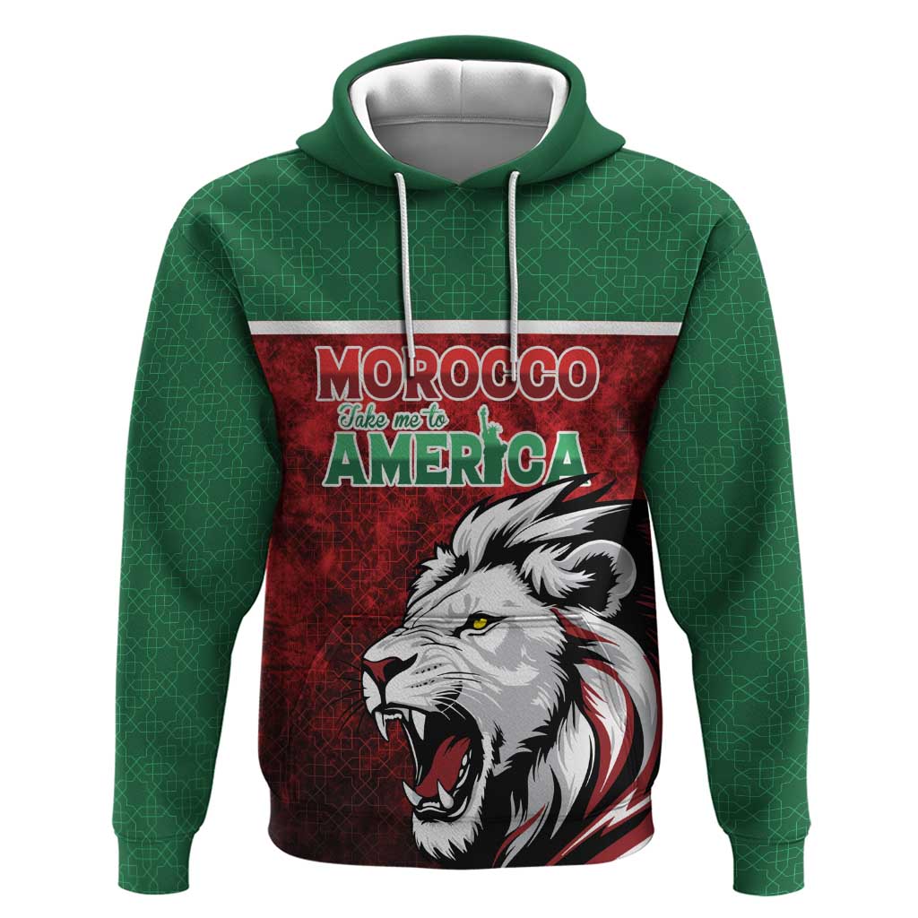 Custom Morocco Football Dream 2026 Hoodie Atlas Lions Journey To America