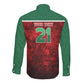 Custom Morocco Football Dream 2026 Long Sleeve Button Shirt Atlas Lions Journey To America