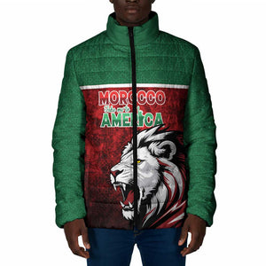 Custom Morocco Football Dream 2026 Padded Jacket Atlas Lions Journey To America
