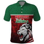 Custom Morocco Football Dream 2026 Polo Shirt Atlas Lions Journey To America