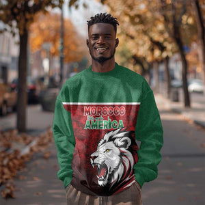 Custom Morocco Football Dream 2026 Sweatshirt Atlas Lions Journey To America