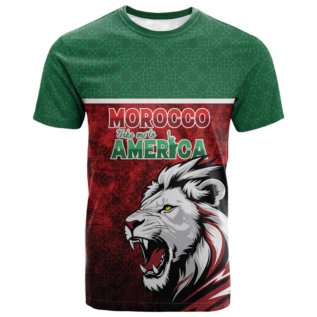 Custom Morocco Football Dream 2026 T shirt Atlas Lions Journey To America