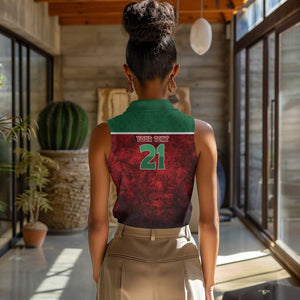 Custom Morocco Football Dream 2026 Women Sleeveless Polo Shirt Atlas Lions Journey To America