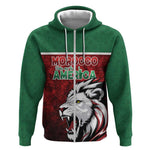 Custom Morocco Football Dream 2026 Zip Hoodie Atlas Lions Journey To America