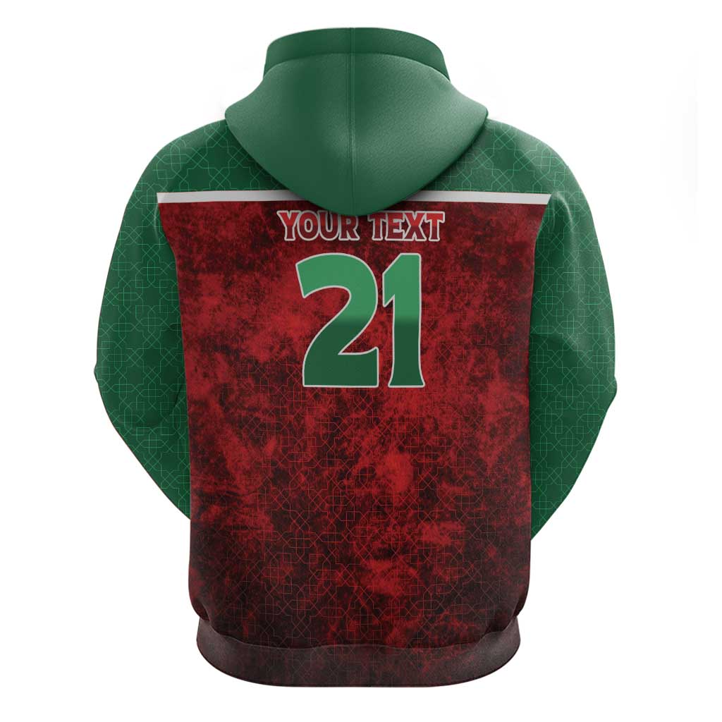 Custom Morocco Football Dream 2026 Zip Hoodie Atlas Lions Journey To America