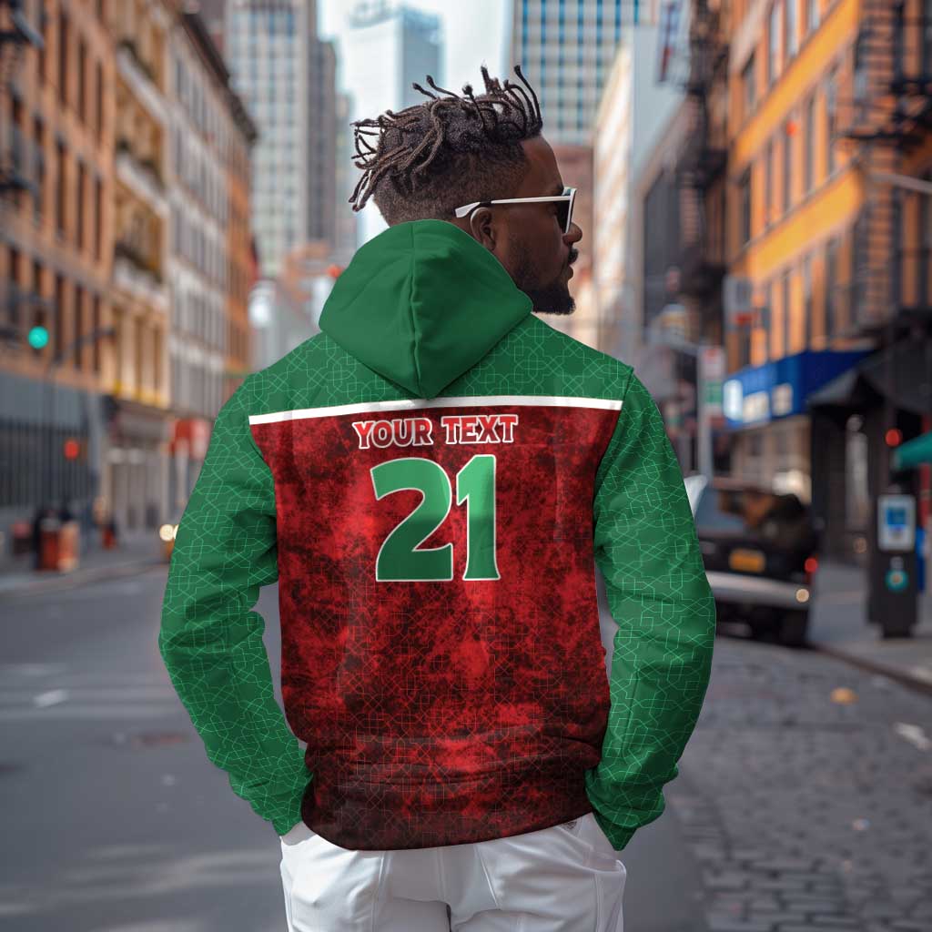 Custom Morocco Football Dream 2026 Zip Hoodie Atlas Lions Journey To America