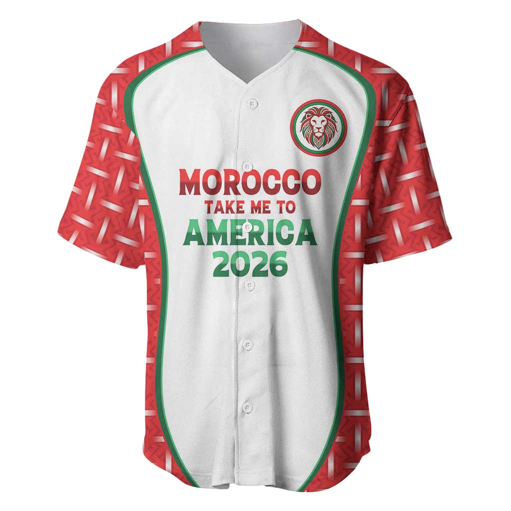Custom Morocco Football Dream 2026 Baseball Jersey Take Me To America