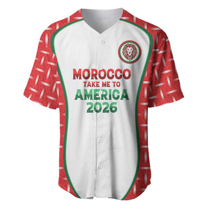 Custom Morocco Football Dream 2026 Baseball Jersey Take Me To America