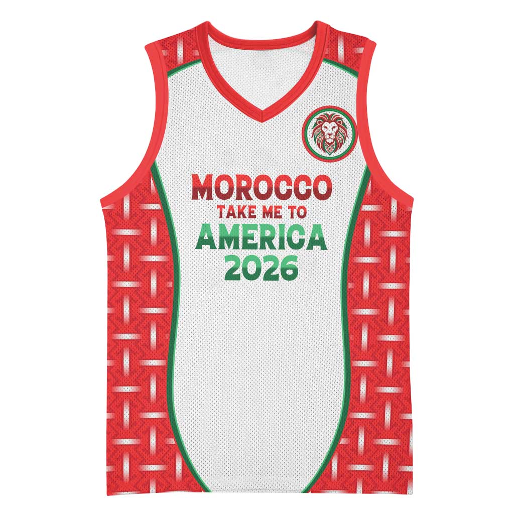 Custom Morocco Football Dream 2026 Basketball Jersey Take Me To America