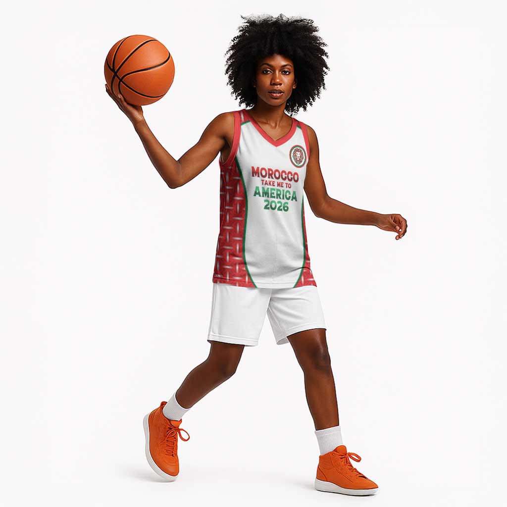Custom Morocco Football Dream 2026 Basketball Jersey Take Me To America