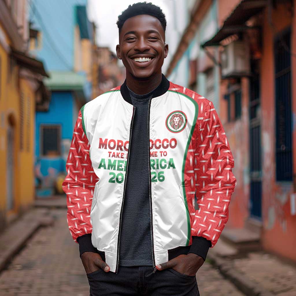 Custom Morocco Football Dream 2026 Bomber Jacket Take Me To America