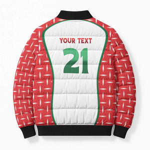 Custom Morocco Football Dream 2026 Bomber Puffer Jacket Take Me To America