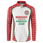 Custom Morocco Football Dream 2026 Button Sweatshirt Take Me To America